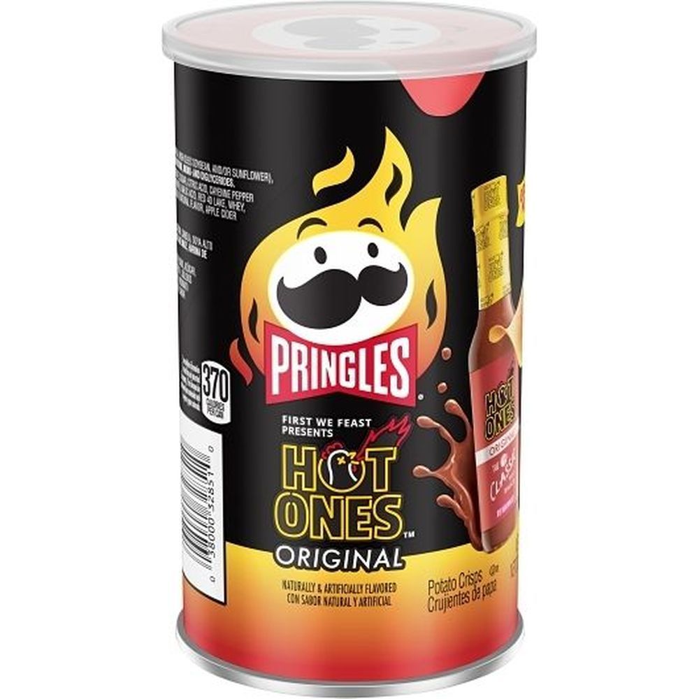 Pringles Hot Ones Classic Potato Crisps, 2.5 Ounce -- 12 Per Case