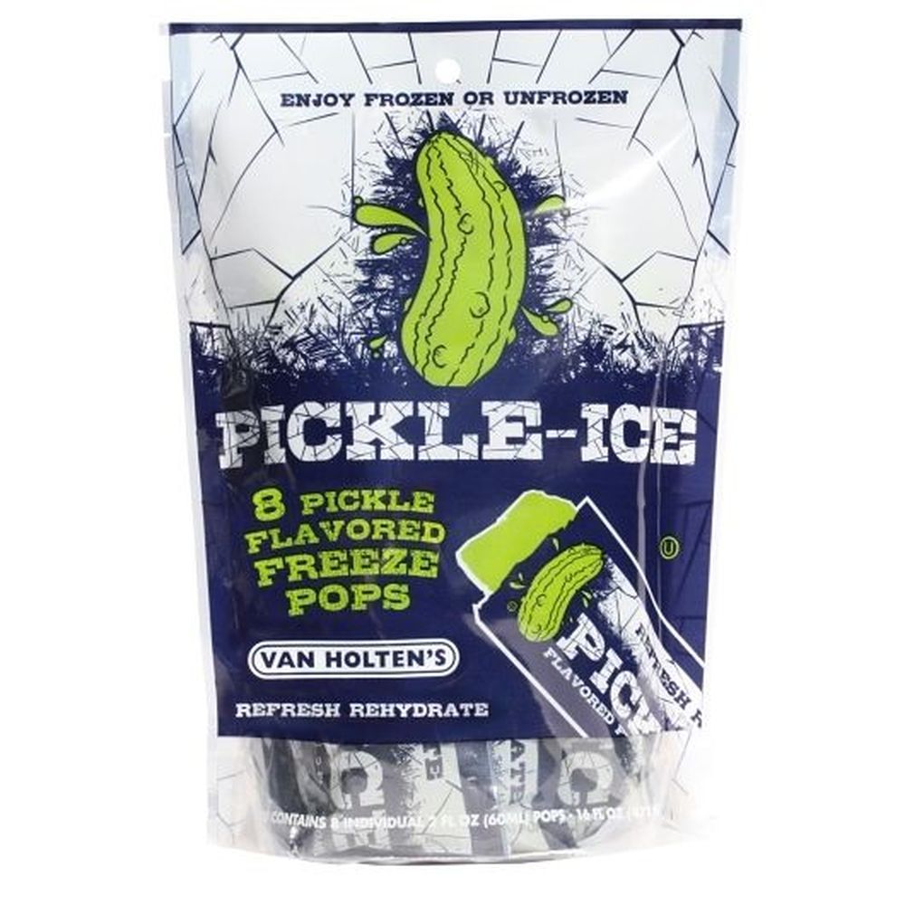 Van Holten's Pickle Ice Flavored Freeze Pops, 2 Ounce -- 48 Per Case
