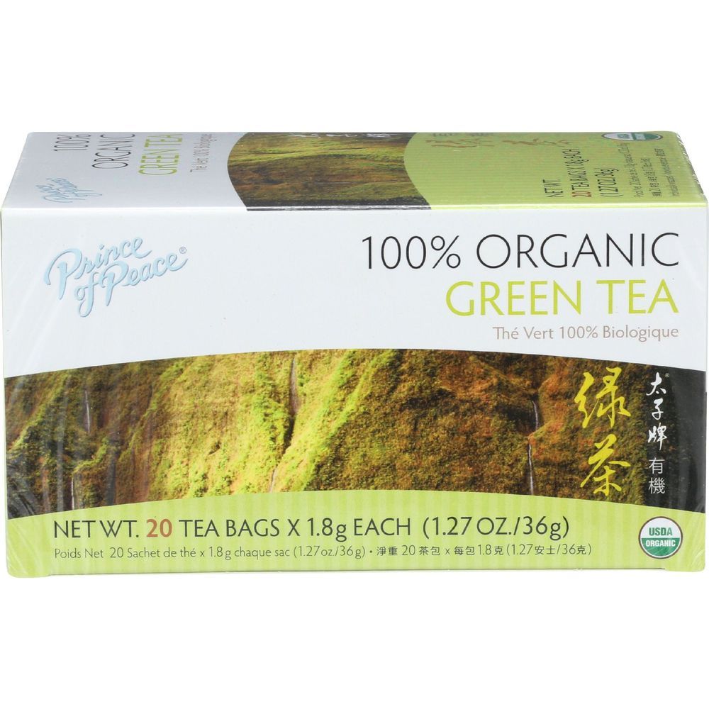 Prince Of Peace Organic 100 Percent Organic Green Tea, 20 Tea Bags