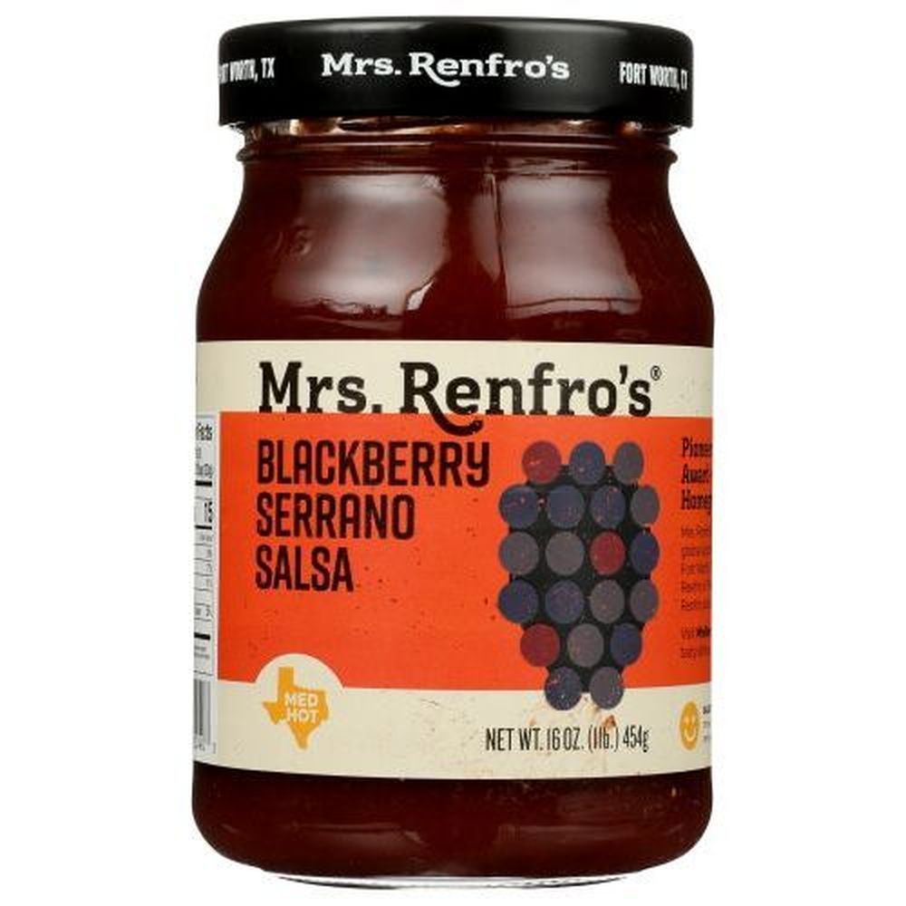 Mrs. Renfro's Medium Hot Blackberry Serrano Salsa, 16 Ounce -- 6 Per Case