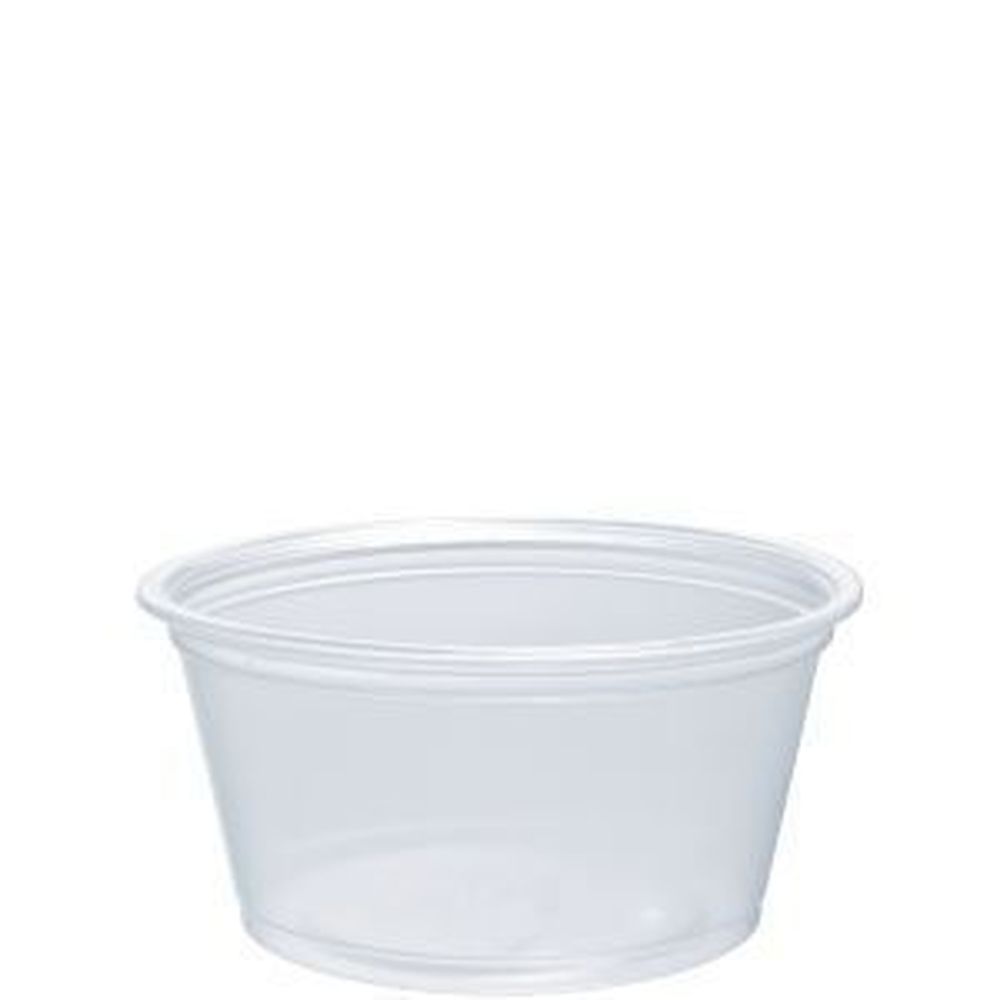 Conex Complements Polypropylene Plastic Contact Clear Portion Container, 2 Ounce Capacity -- 2500 Per Case