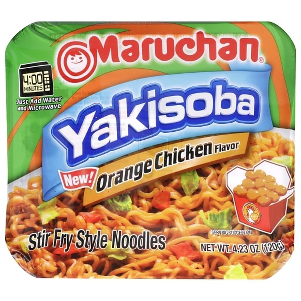 Maruchan Orange Chicken Flavor Yakisoba Noodles, 4.23 Ounce -- 8 Per Case