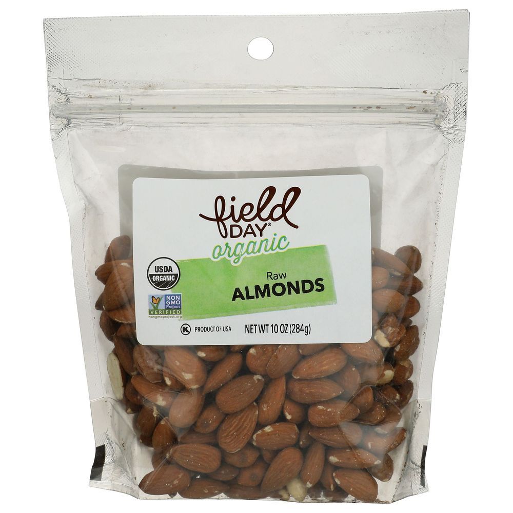 Field Day Organic Raw Almonds, 10 Ounce -- 8 Per Case