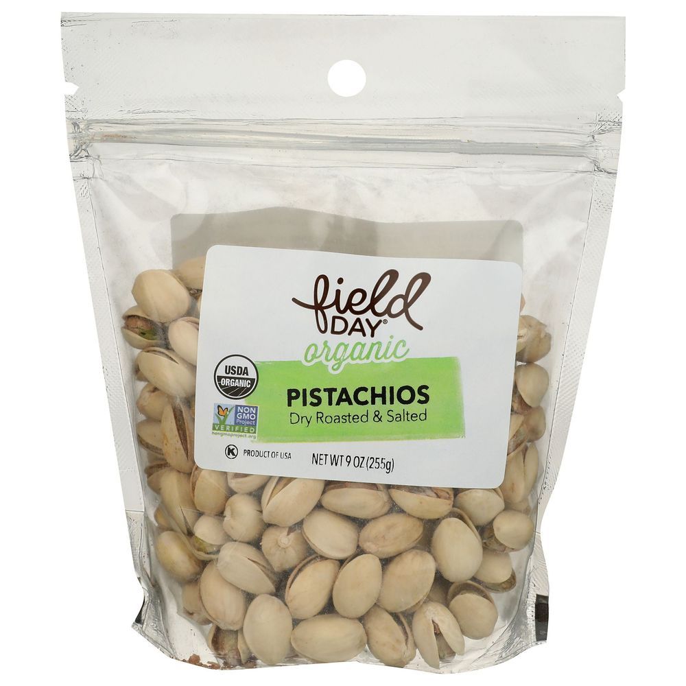 Field Day Organic Roasted And Salted Pistachios, 9 Ounce -- 8 Per Case