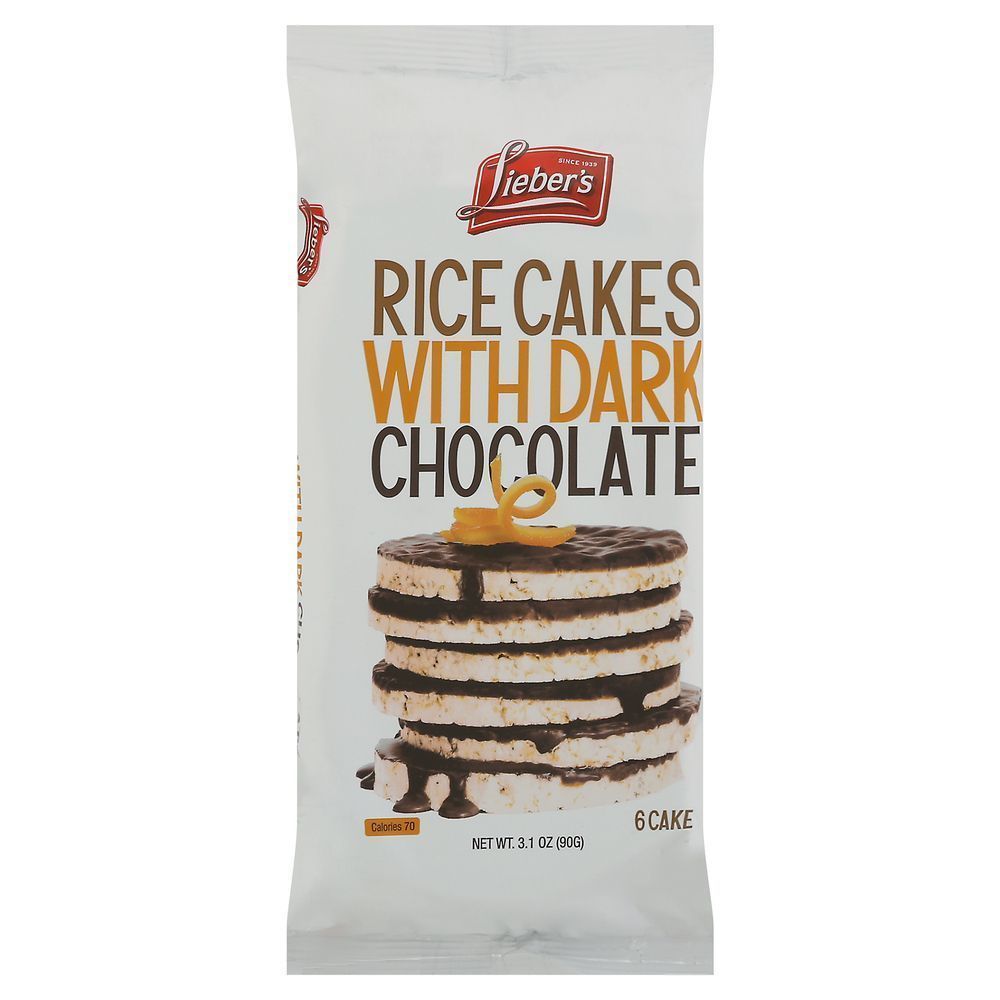 Lieber's Rice Cakes With Dark Chocolate, 3.1 Ounce -- 16 Per Case