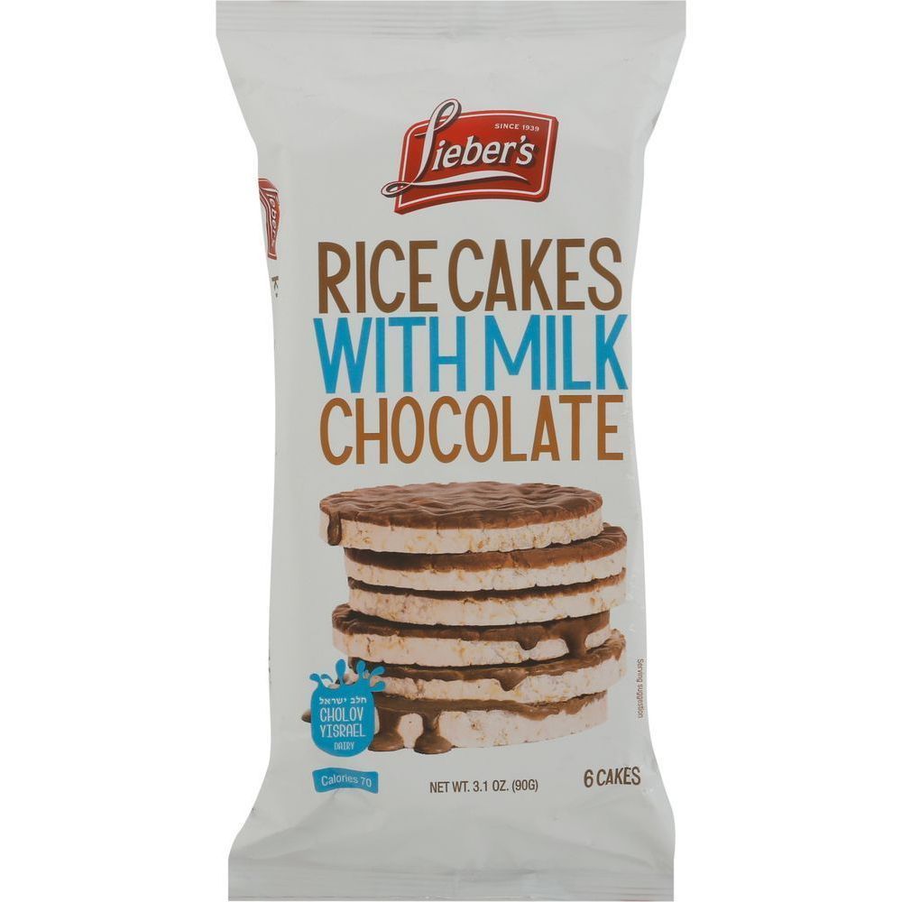 Lieber's Rice Cakes With Milk Chocolate, 3.1 Ounce -- 16 Per Case