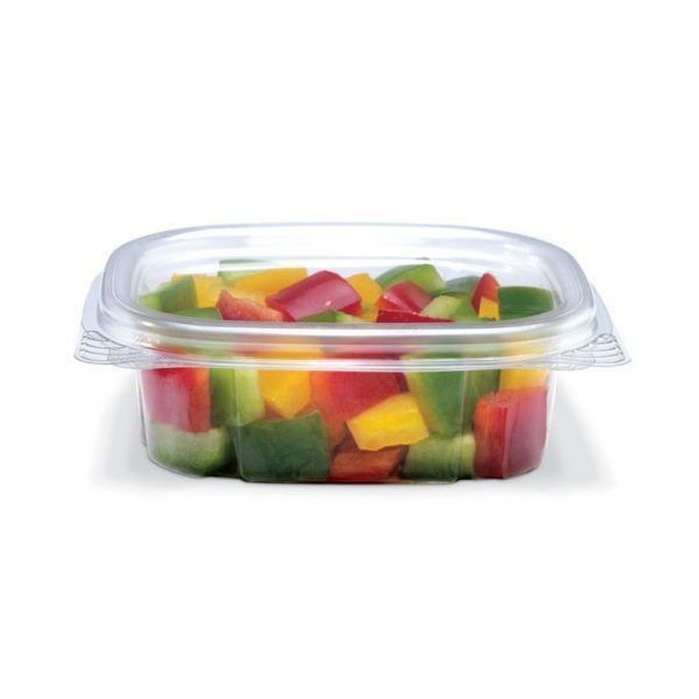 Placon Clear Pet Crystal Seal Hinged Container, 4 Ounce Capacity -- 400 Per Case