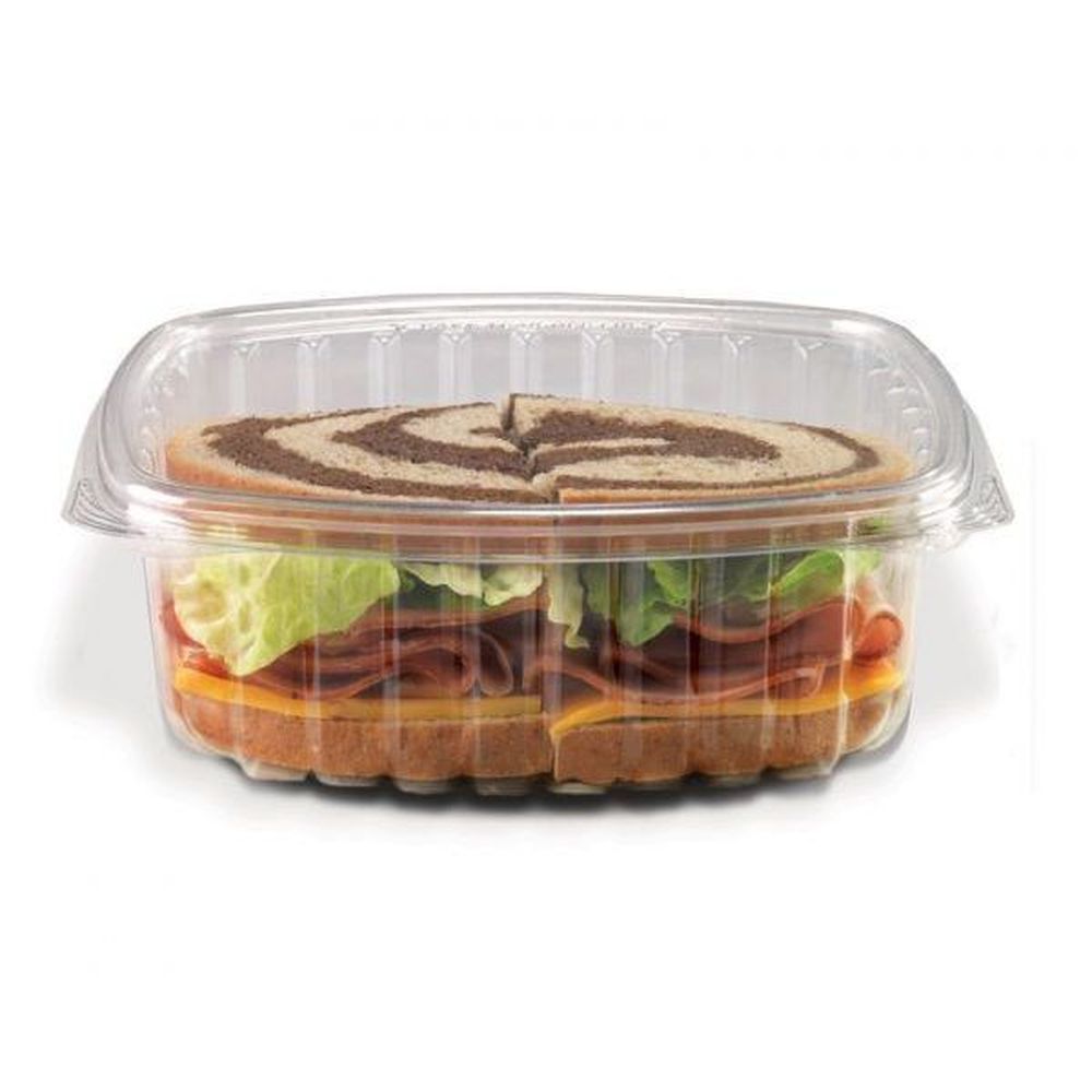 Placon Clear Pet Crystal Seal Hinged Container, 32 Ounce Capacity -- 200 Per Case