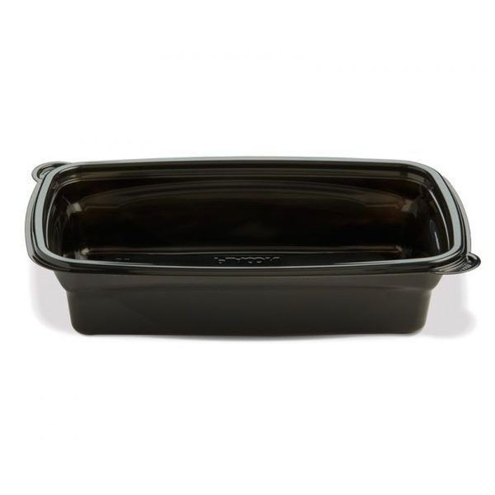 Placon Black Polypropylene Homefresh Entree Container Base, 32 Ounce Capacity -- 200 Per Case