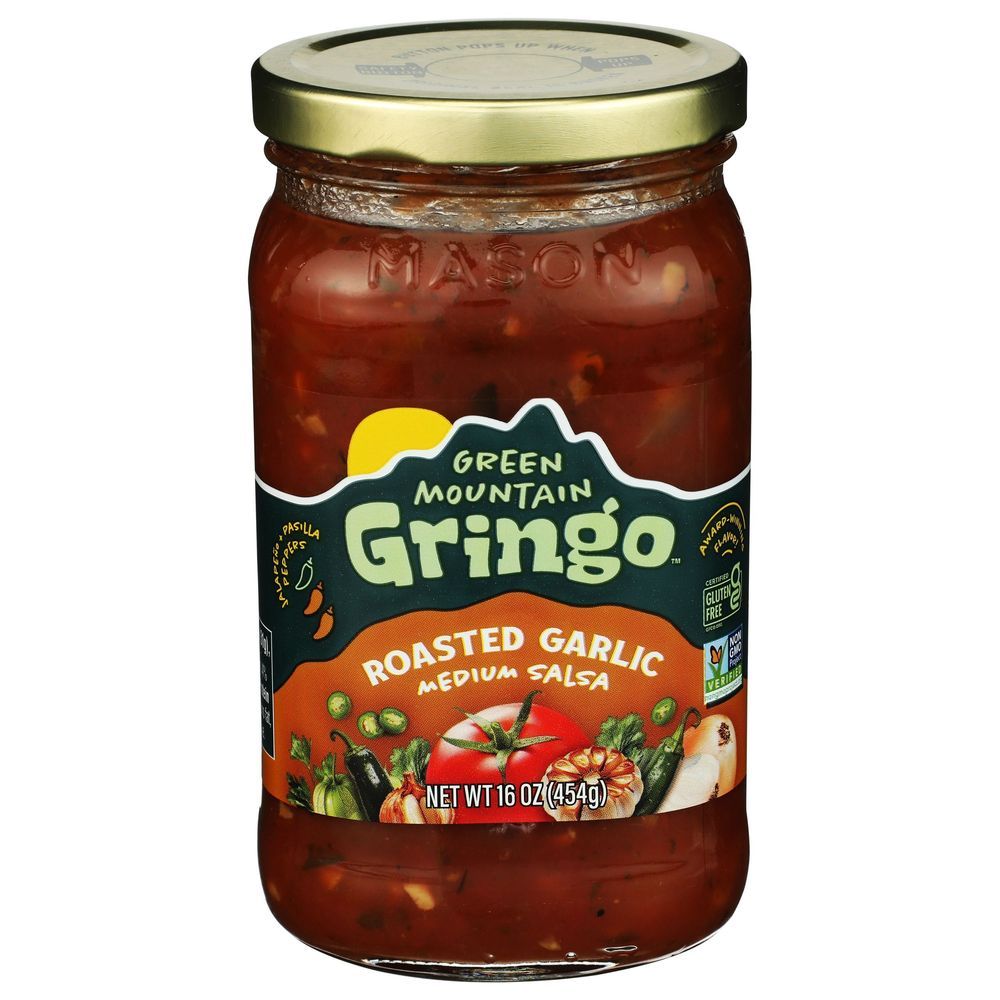 Green Mountain Gringo Roasted Garlic Medium Salsa, 16 Ounce -- 6 Per Case