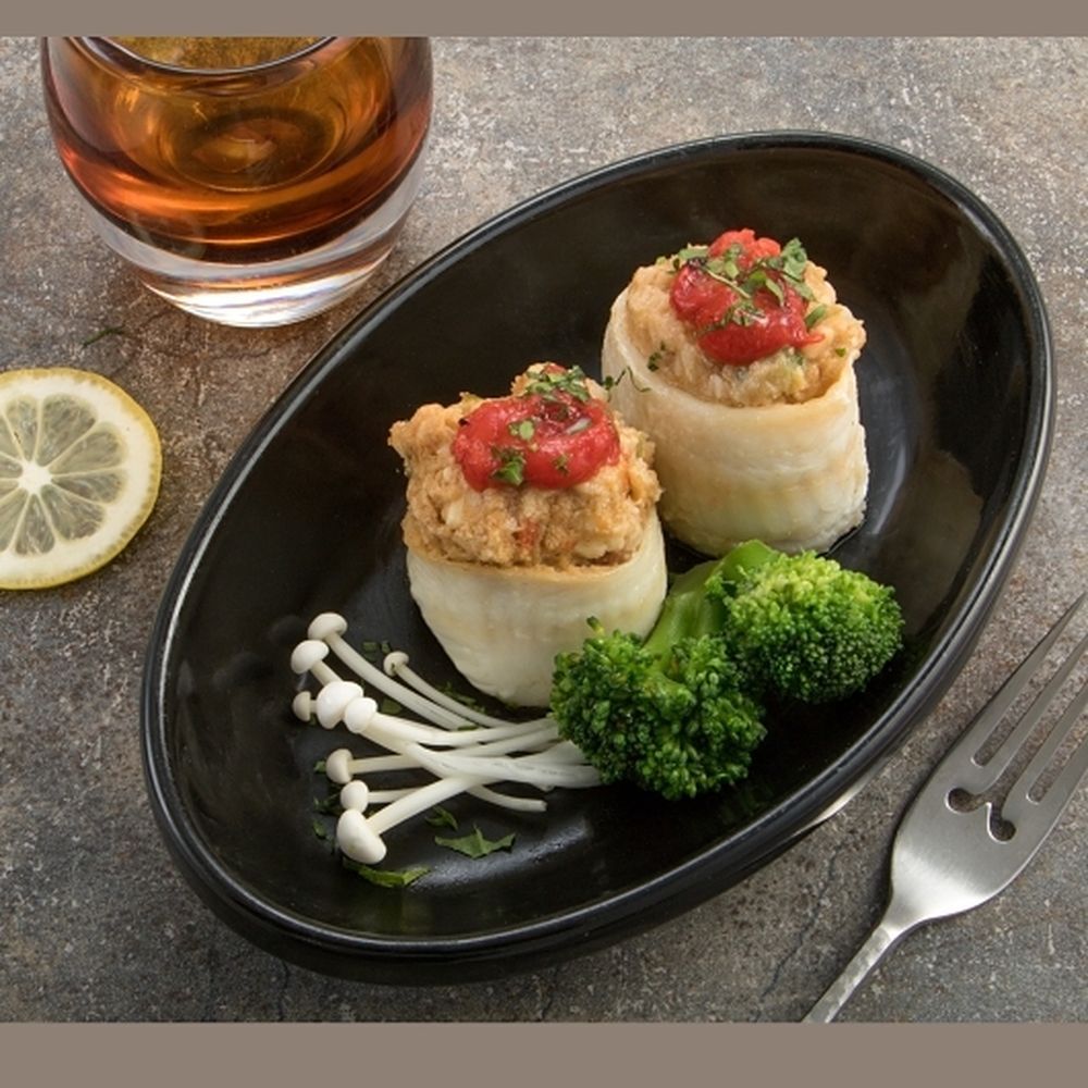 Kaptain's Ketch Rolled Flounder With Crab Flavored Seafood, 10 Pound