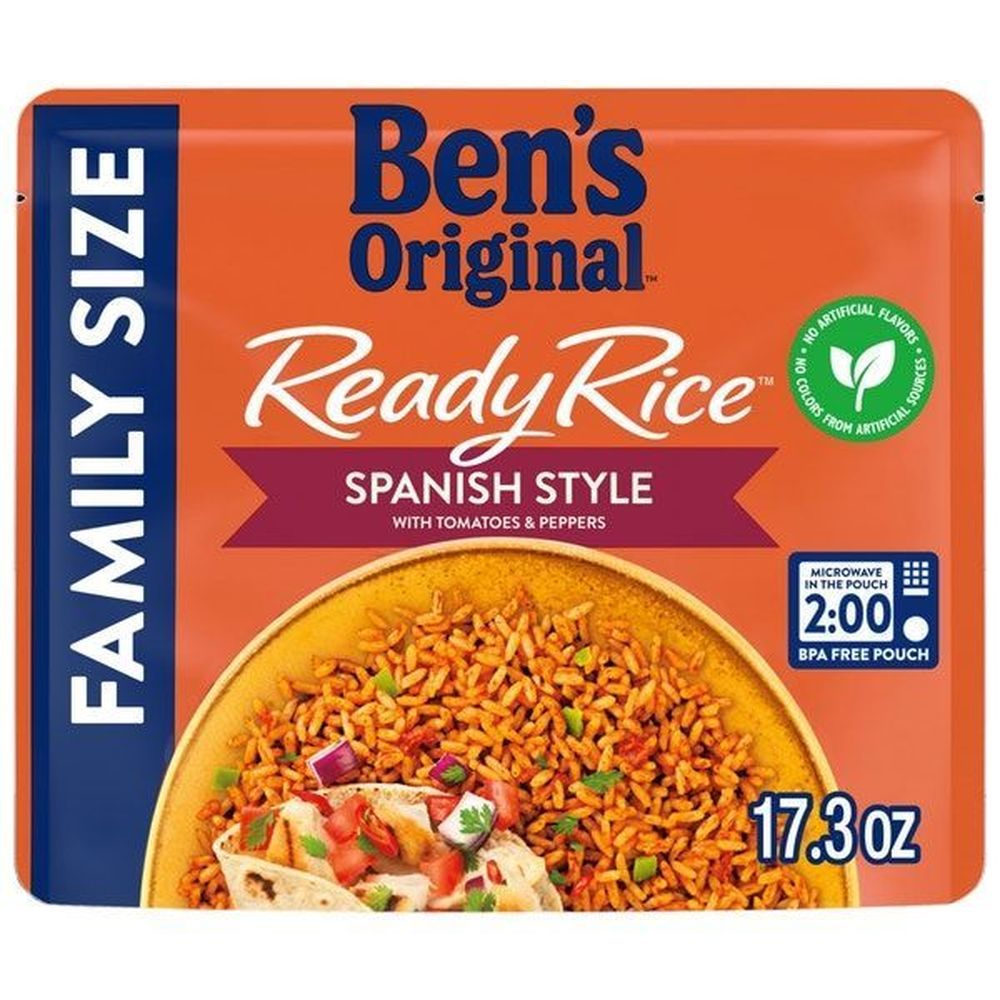 Ben's Original Ready Rice Spanish Style Family Size Rice, 17.3 Ounce -- 6 Per Case