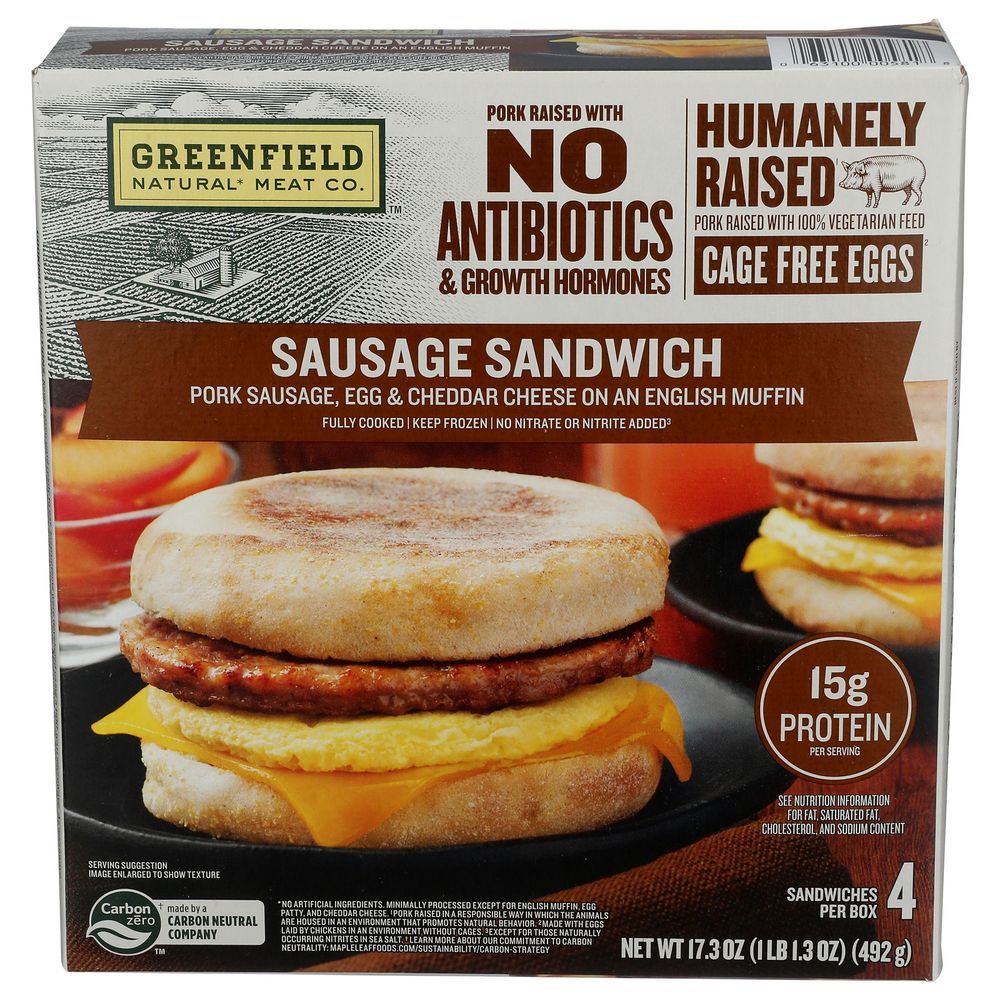 Greenfield Sausage Sandwich, 17.3 Ounce -- 8 Per Case