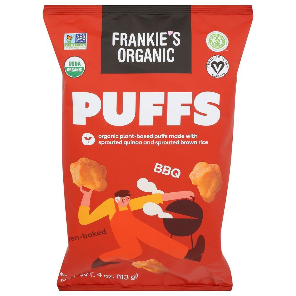 Frankie's Organic Bbq Puffs, 4 Ounce Bag -- 12 Per Case