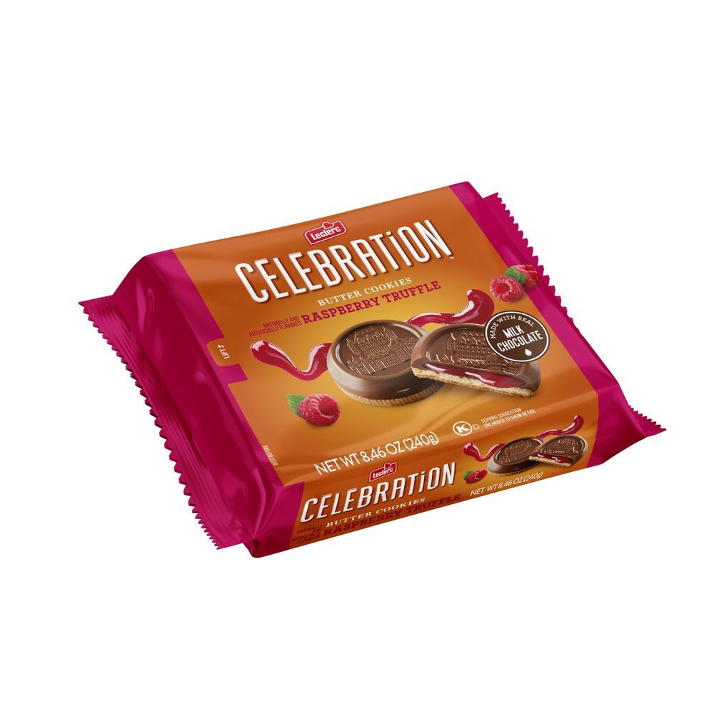 Celebration Cookies Raspberry Truffle Butter Cookies, 8.46 Ounce -- 12 Per Case