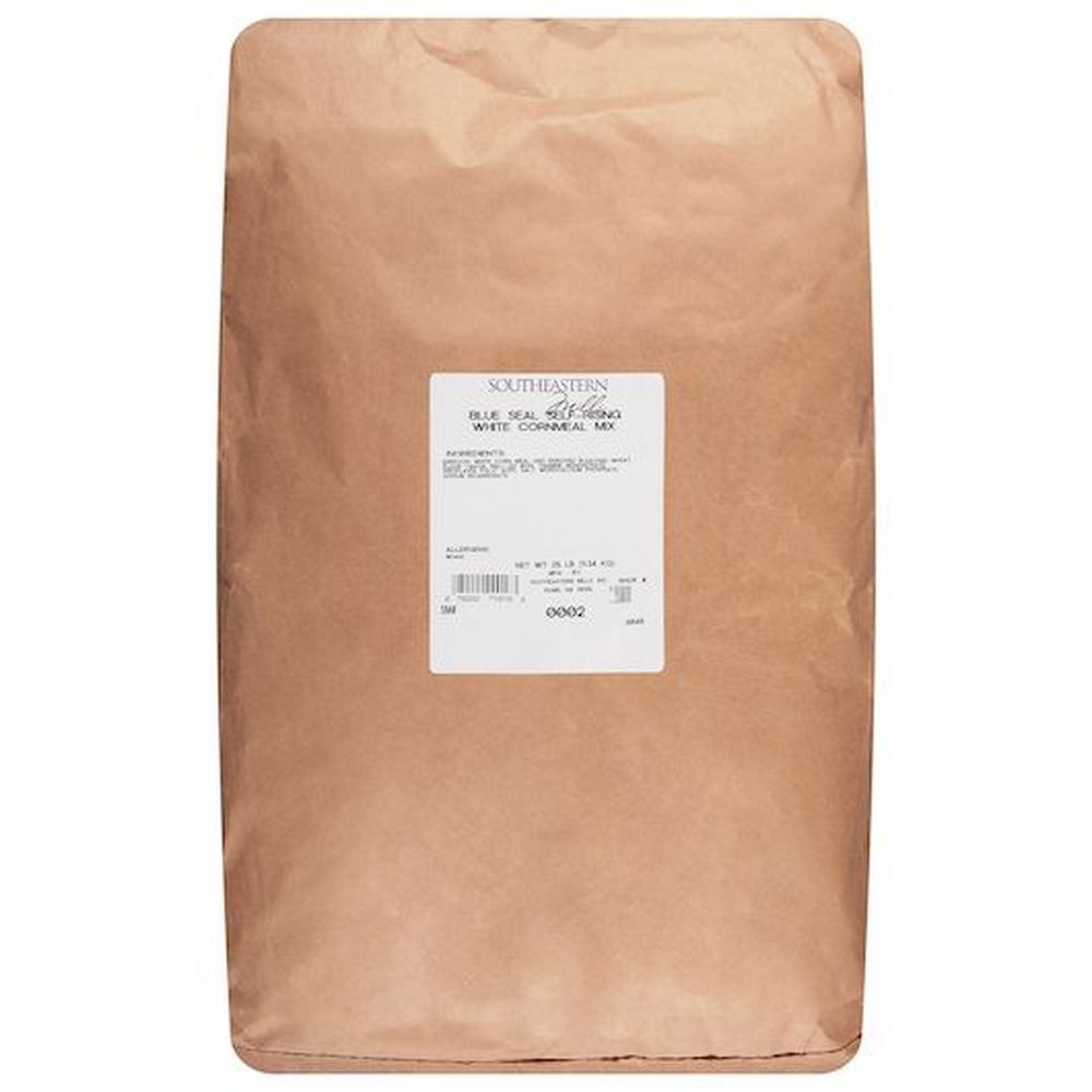 Blue Seal Self Rising White Corn Meal Mix, 25 Pound