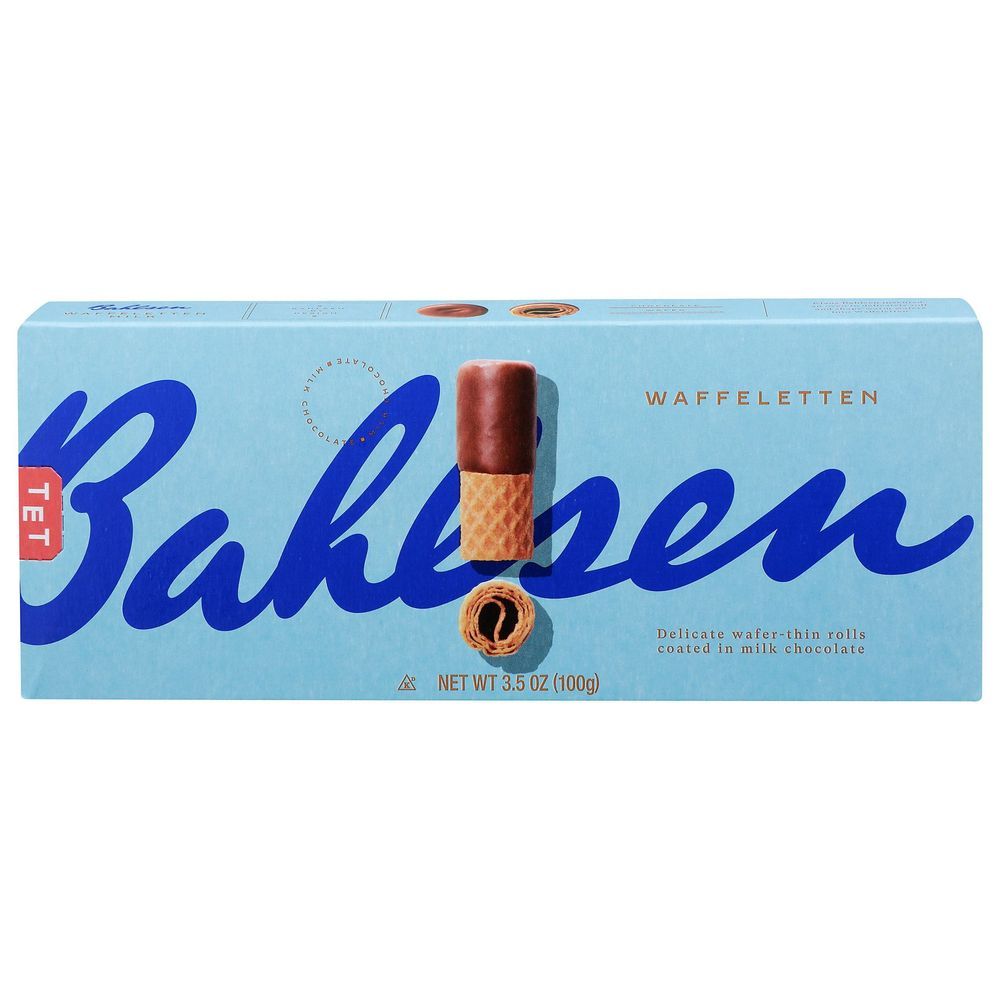 Bahlsen Waffeletten Milk Chocolate Wafer Rolls, 3.5 Ounce -- 12 Per Case