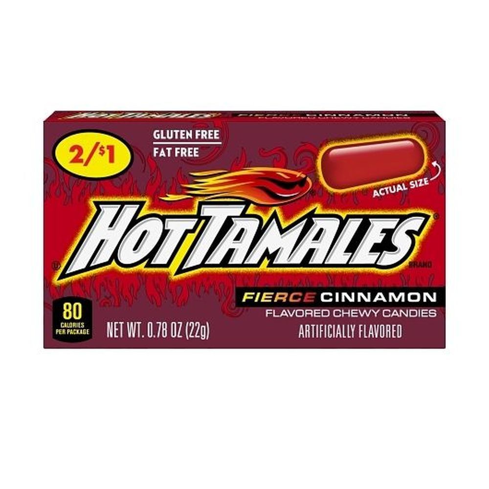 Hot Tamales Fierce Cinnamon Flavored Chewy Candy, 0.78 Ounce -- 384 Per Case