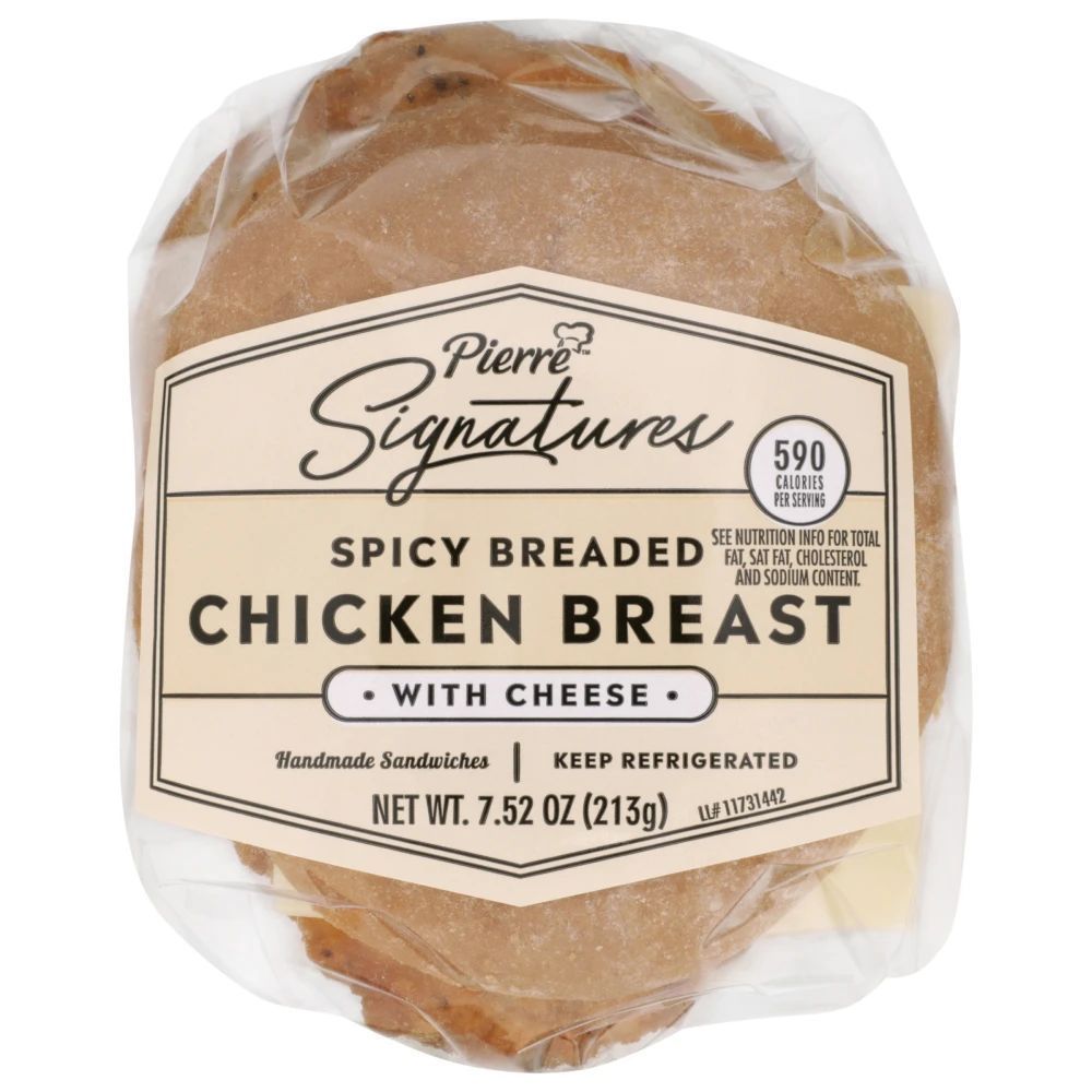 Pierre Signatures Spicy Chicken And Cheese Sandwich, 7.75 Ounce -- 12 Per Case