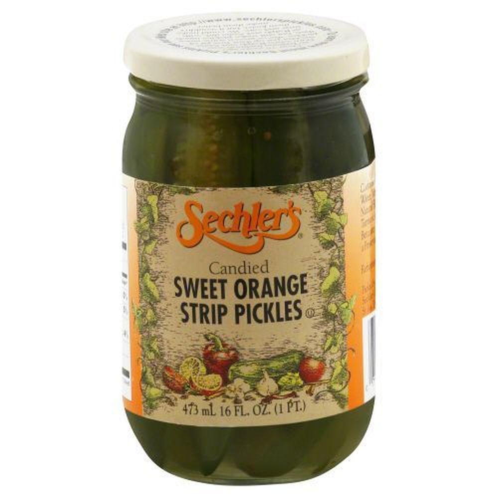 Sechler's Candied Sweet Orange Strip Pickles, 16 Ounce -- 6 Per Case