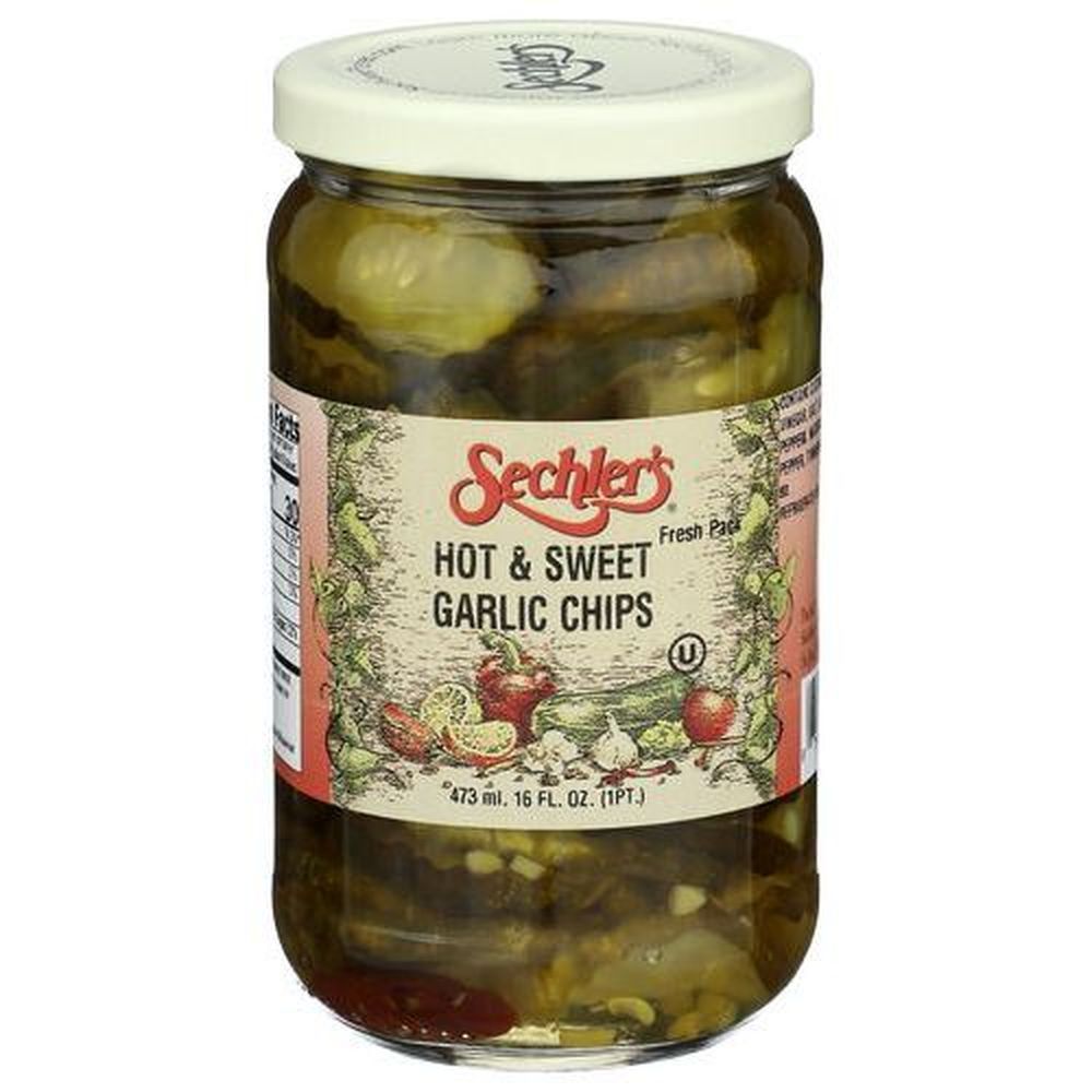 Sechler's Hot And Sweet Garlic Chips, 16 Ounce -- 6 Per Case