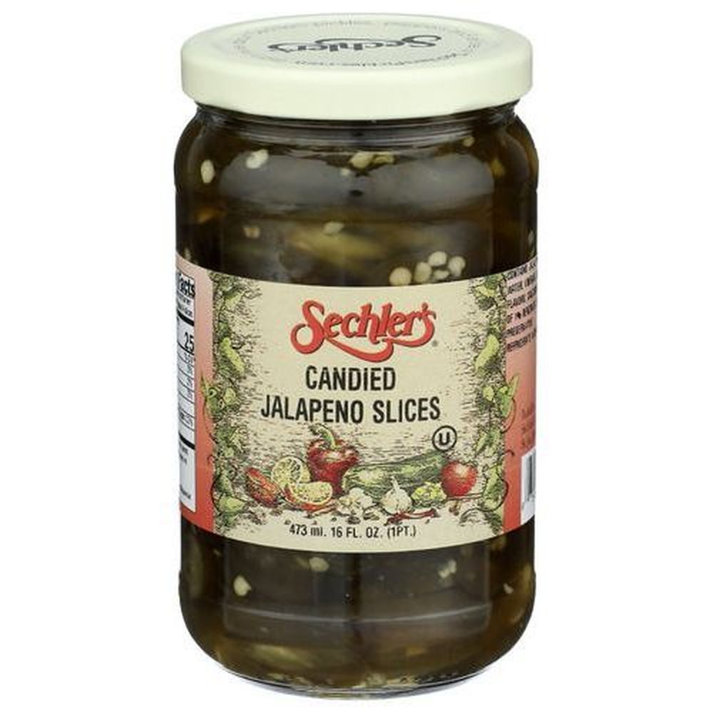 Sechler's Candied Jalapeno Slices, 16 Ounce -- 6 Per Case