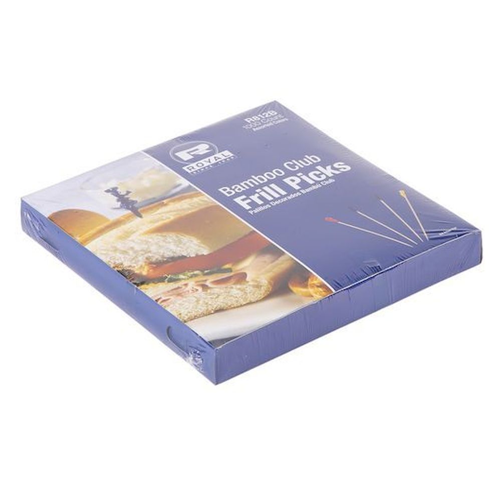 Royal Bamboo Club Frilly Pick, 1000 Count -- 10 Per Case