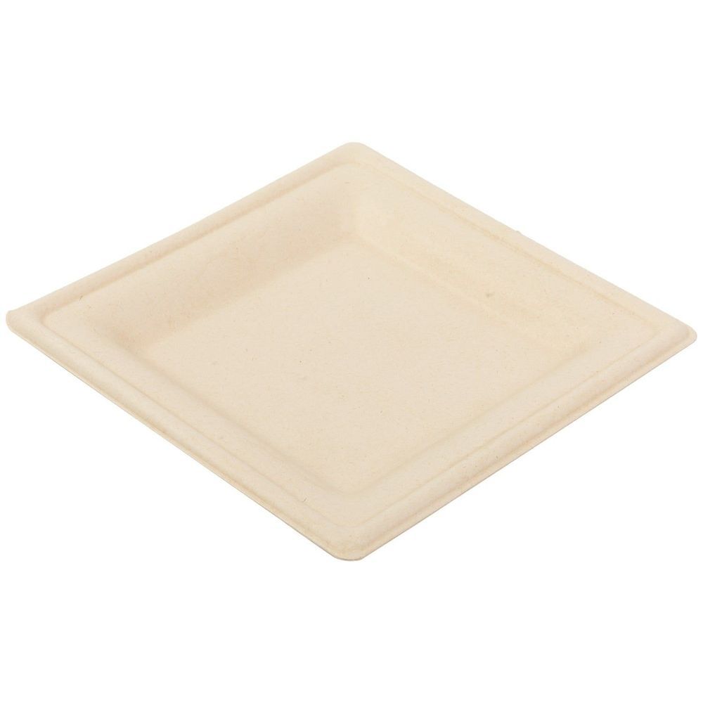 Primeware Natural Npfa Molded Square Fiber Plate, 6.25 X 6.25 Inch -- 500 Per Case