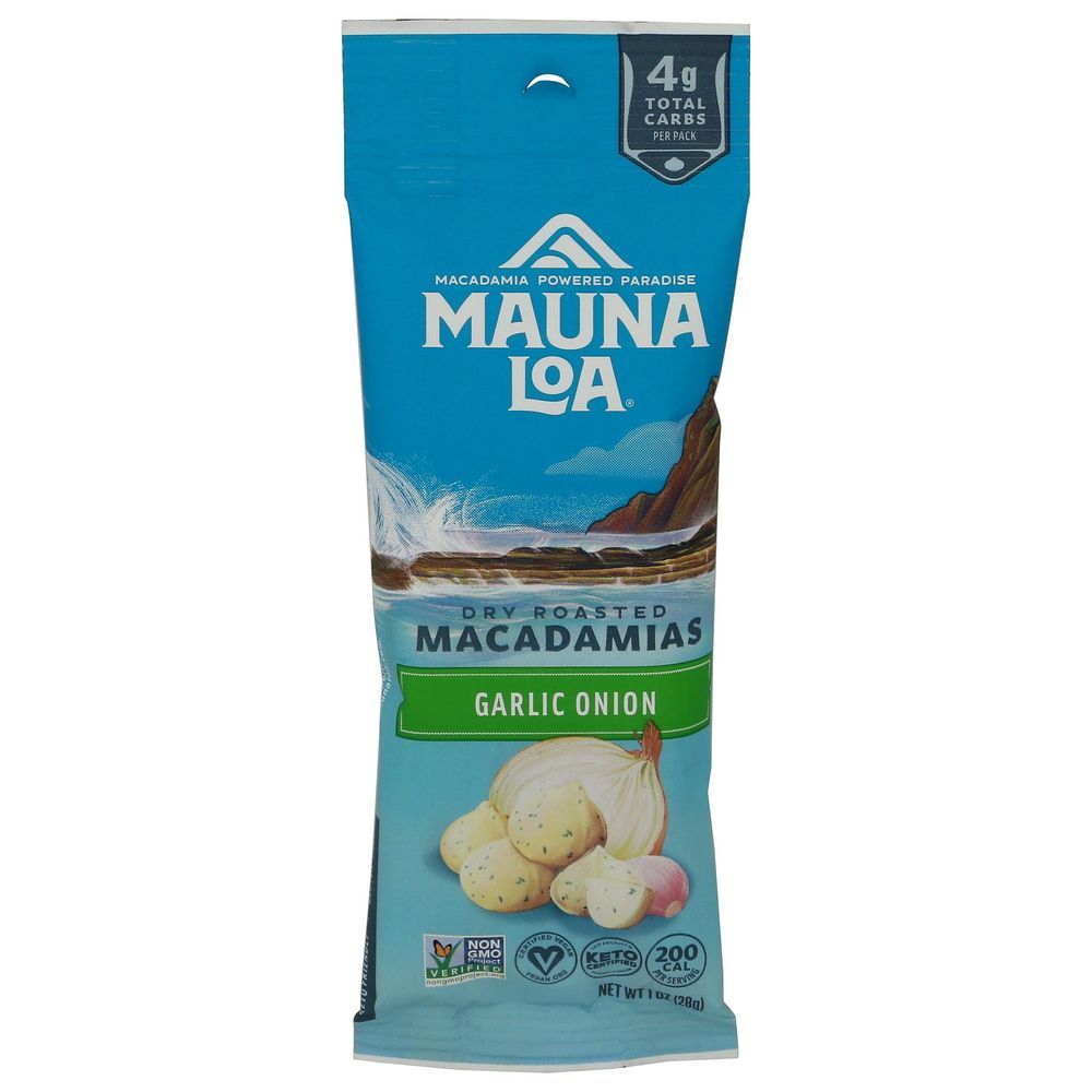 Mauna Loa Garlic Onion Dry Roasted Macadamias Nuts, 1 Ounce -- 12 Per Case