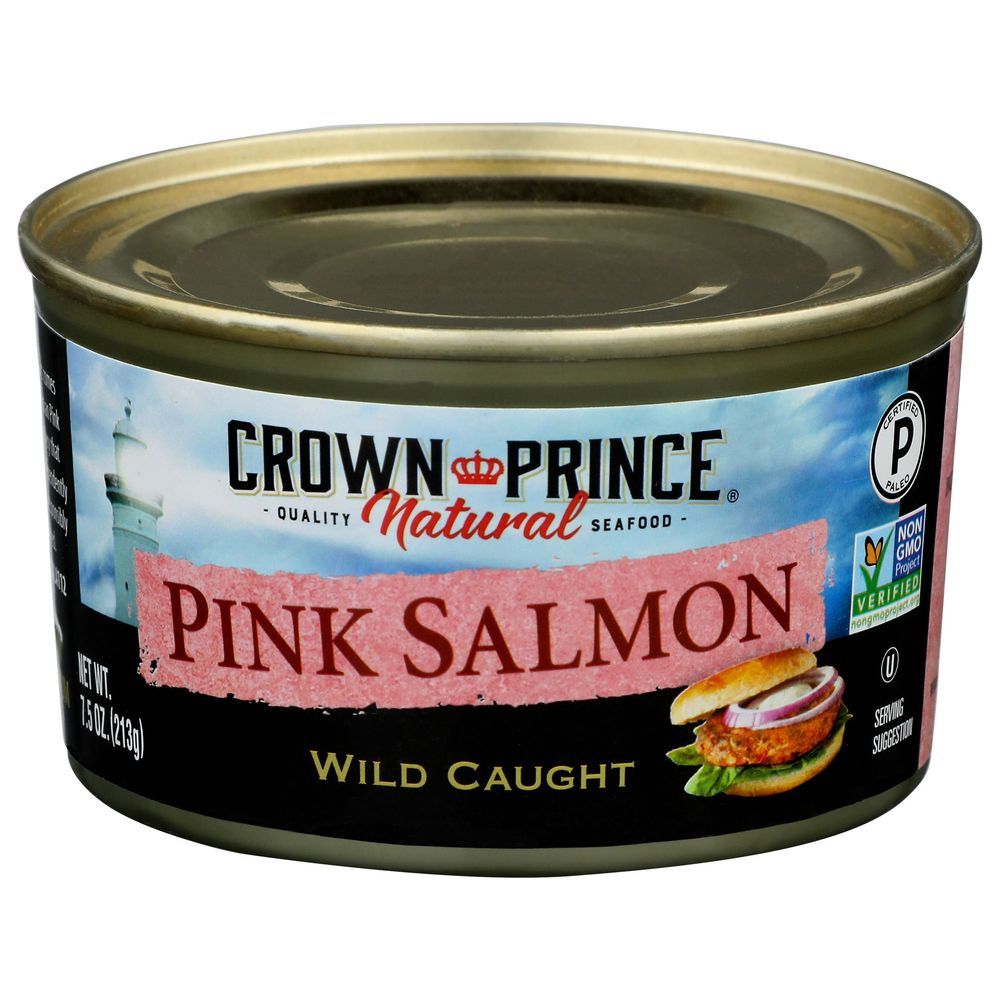 Crown Prince Wild Caught Pink Salmon, 7.5 Ounce -- 12 Per Case