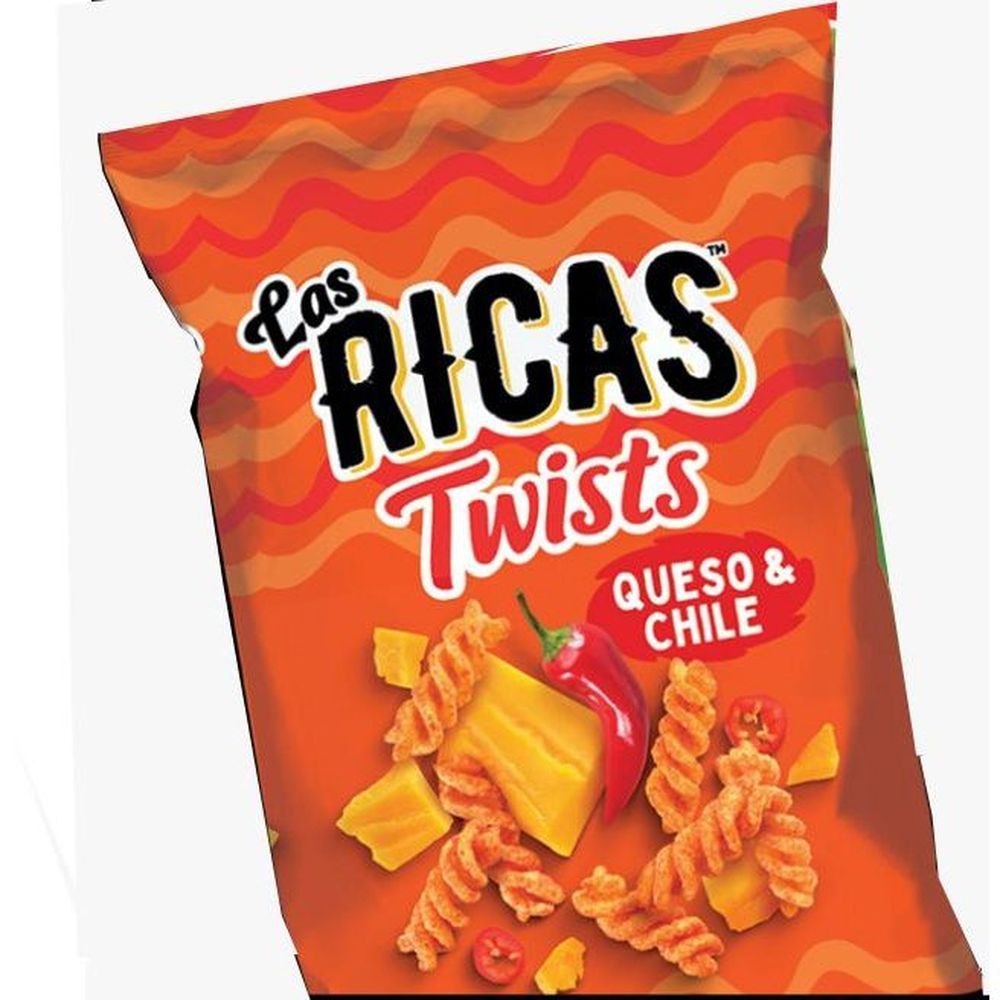 Las Ricas Queso And Chili Twists Corn Snacks, 6.5 Ounce -- 9 Per Case