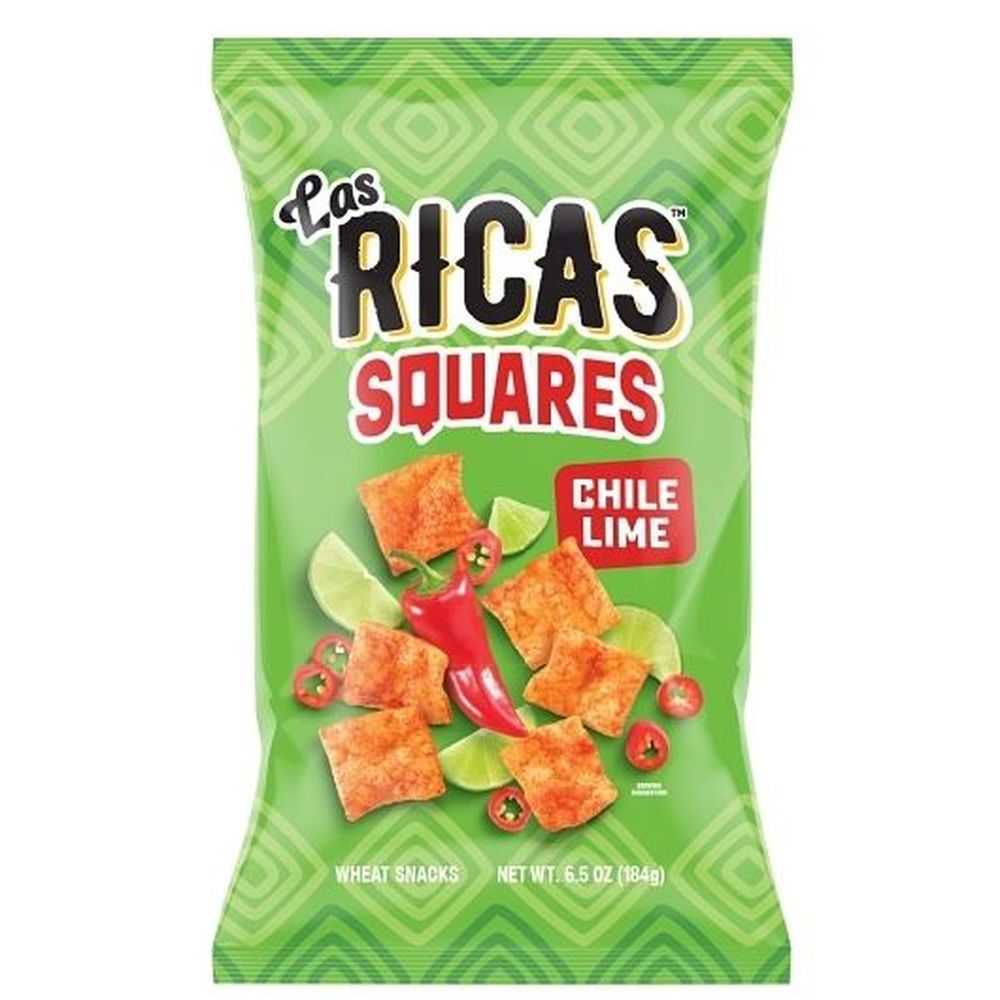 Las Ricas Chile Lime Squares Puffed Snacks, 6.5 Ounce -- 9 Per Case