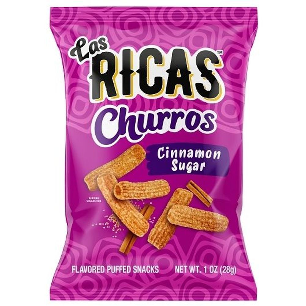 Las Ricas Cinnamon Sugar Churros Puffed Snacks, 1 Ounce -- 48 Per Case