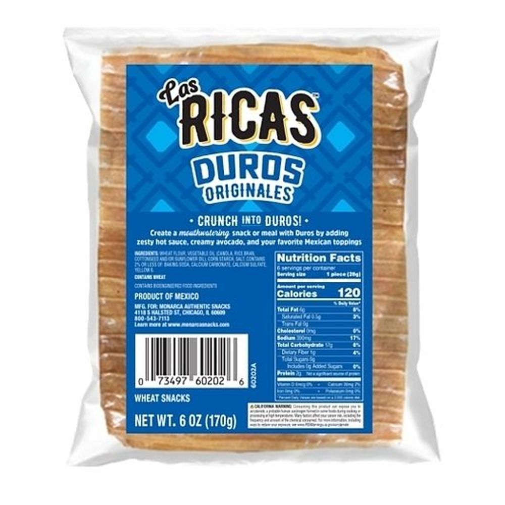 Las Ricas Duros Originales Fried Wheat, 6 Ounce -- 12 Per Case
