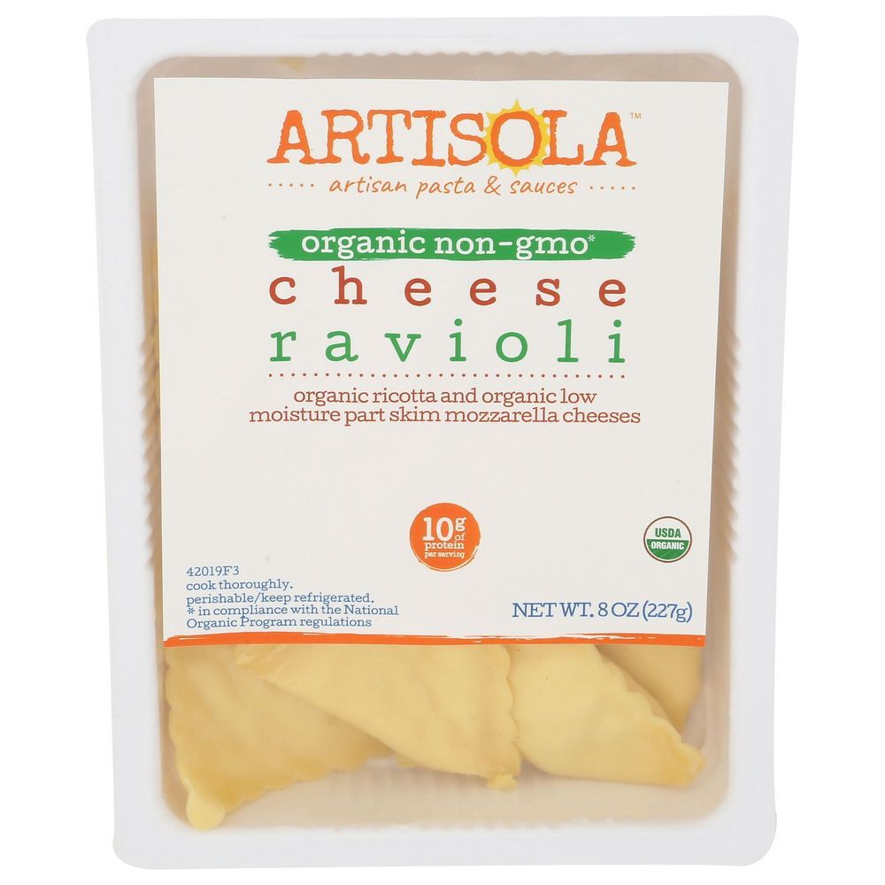 Artisola Organic Cheese Ravioli, 8 Ounce -- 6 Per Case