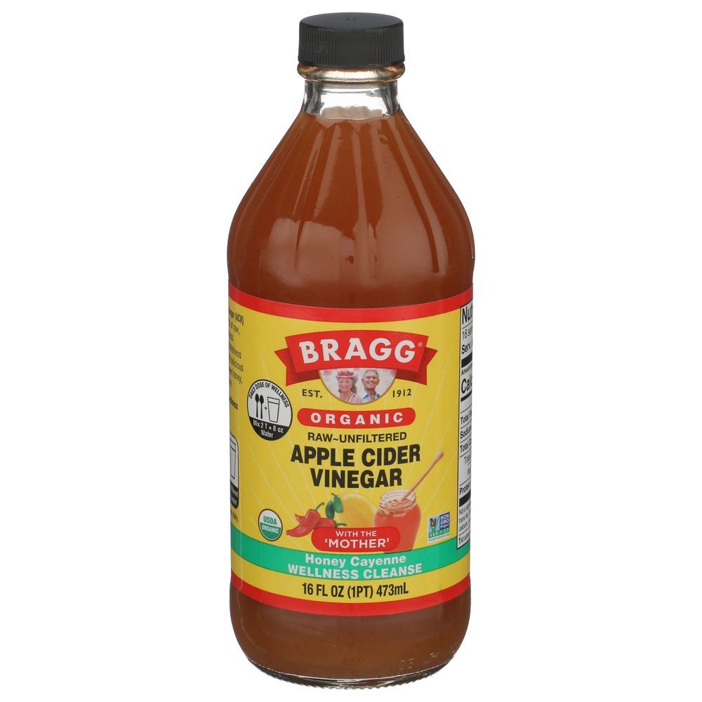 Bragg Organic Honey Cayenne Wellness Cleanse With The Mother Apple Cider Vinegar, 16 Fluid Ounce -- 6 Per Case