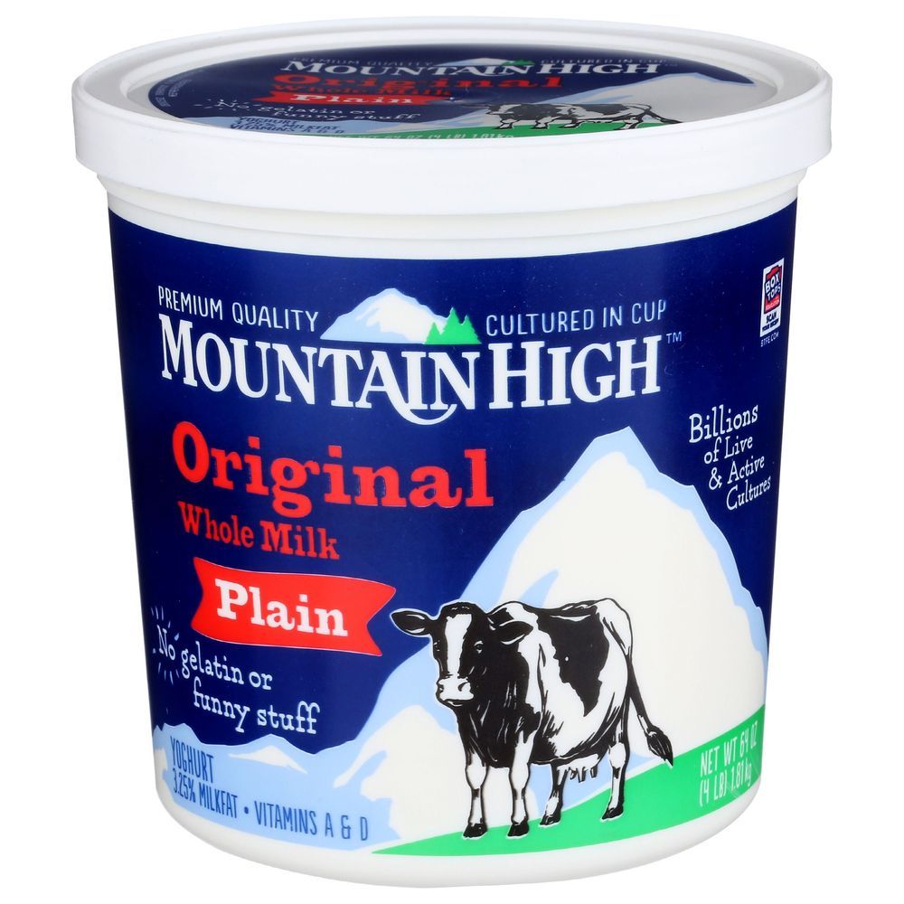 Mountain High Original Whole Milk Plain Yoghurt, 64 Ounce -- 6 Per Case