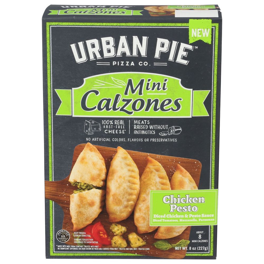 Urban Pie Pizza Co Chicken Pesto Mini Calzones, 8 Ounce -- 12 Per Case