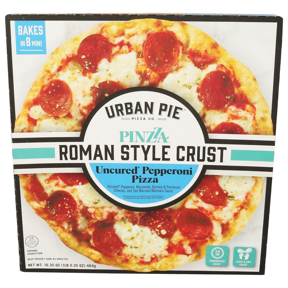 Urban Pie Uncured Pepperoni Roman Style Crust Pizza, 16.35 Ounce -- 12 Per Case