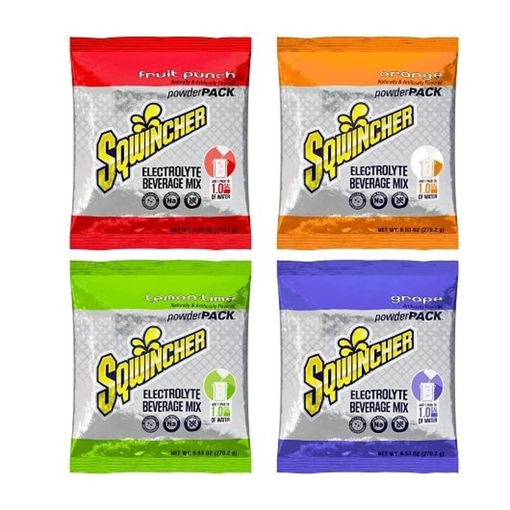 Sqwincher Electrolyte Beverage Mix - Variety Pack, 9.53 Ounce -- 80 Per Case