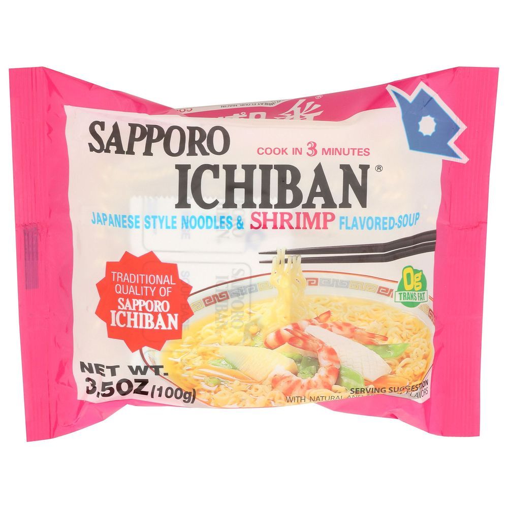 Sapporo Ichiban Shrimp Noodle Soup, 3.5 Ounce -- 24 Per Case