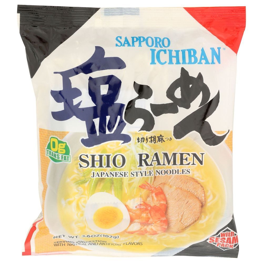 Sapporo Ichiban Shio Ramen, 3.6 Ounce -- 24 Per Case