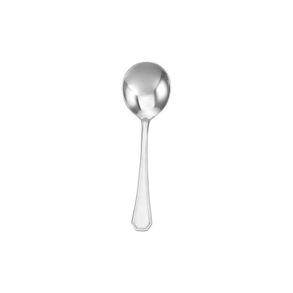 Walco Hallmark Prim 6 Inch 18/10 Stainless Steel Round Bowl Soup Spoon, 24 Count