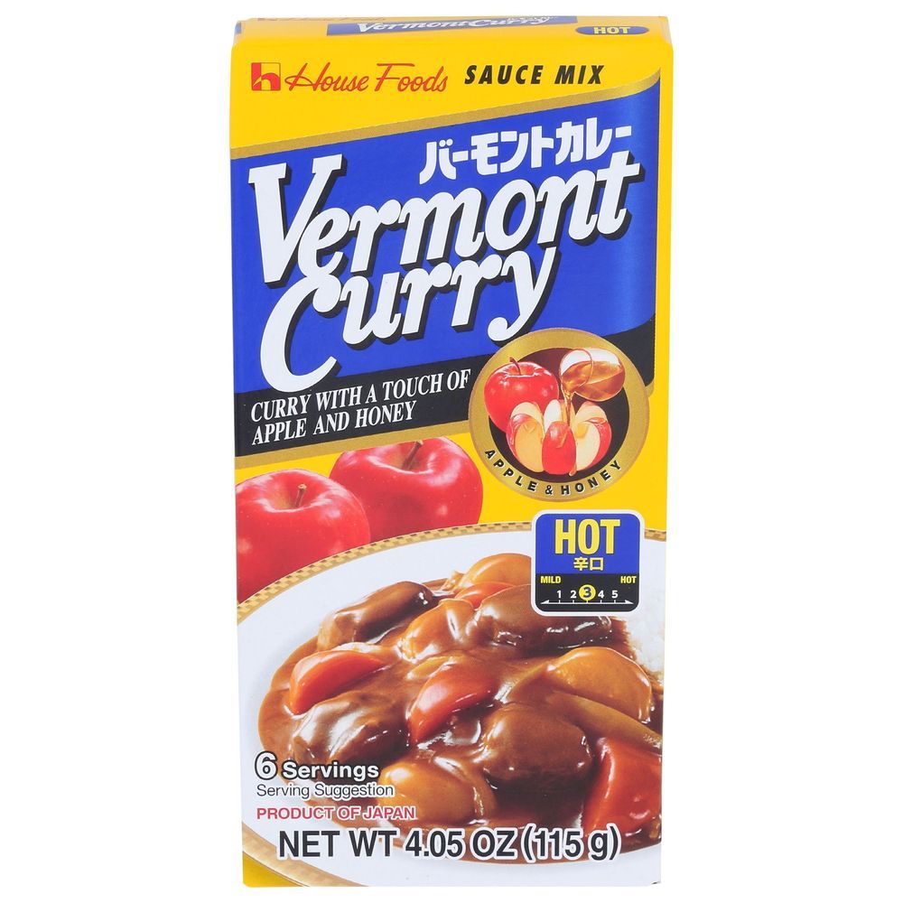 House Foods Hot Vermont Curry Sauce Mix, 4.05 Ounce -- 10 Per Case