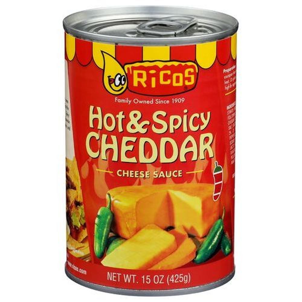 Ricos Hot And Spicy Cheddar Cheese Sauce, 15 Ounce -- 12 Per Case