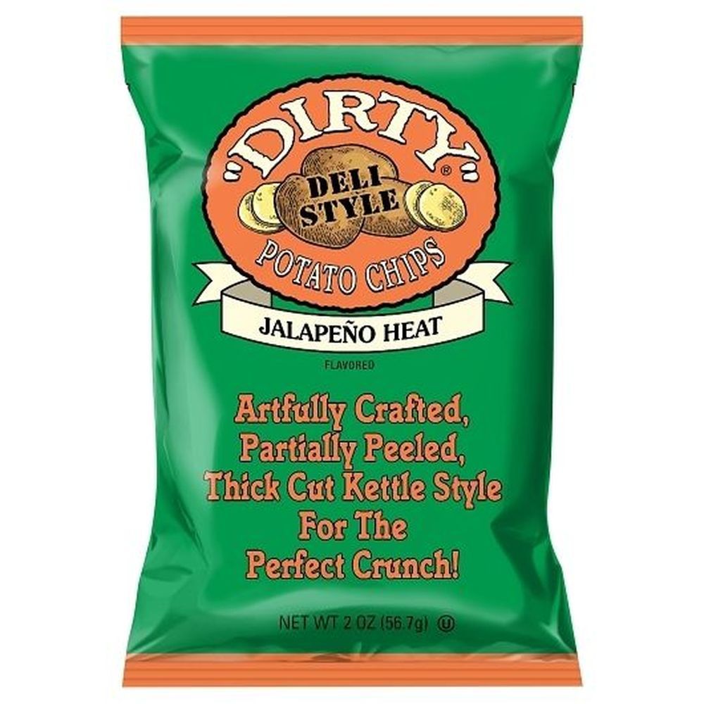Dirty Jalapeno Heat Potato Chips, 2 Ounce -- 25 Per Case