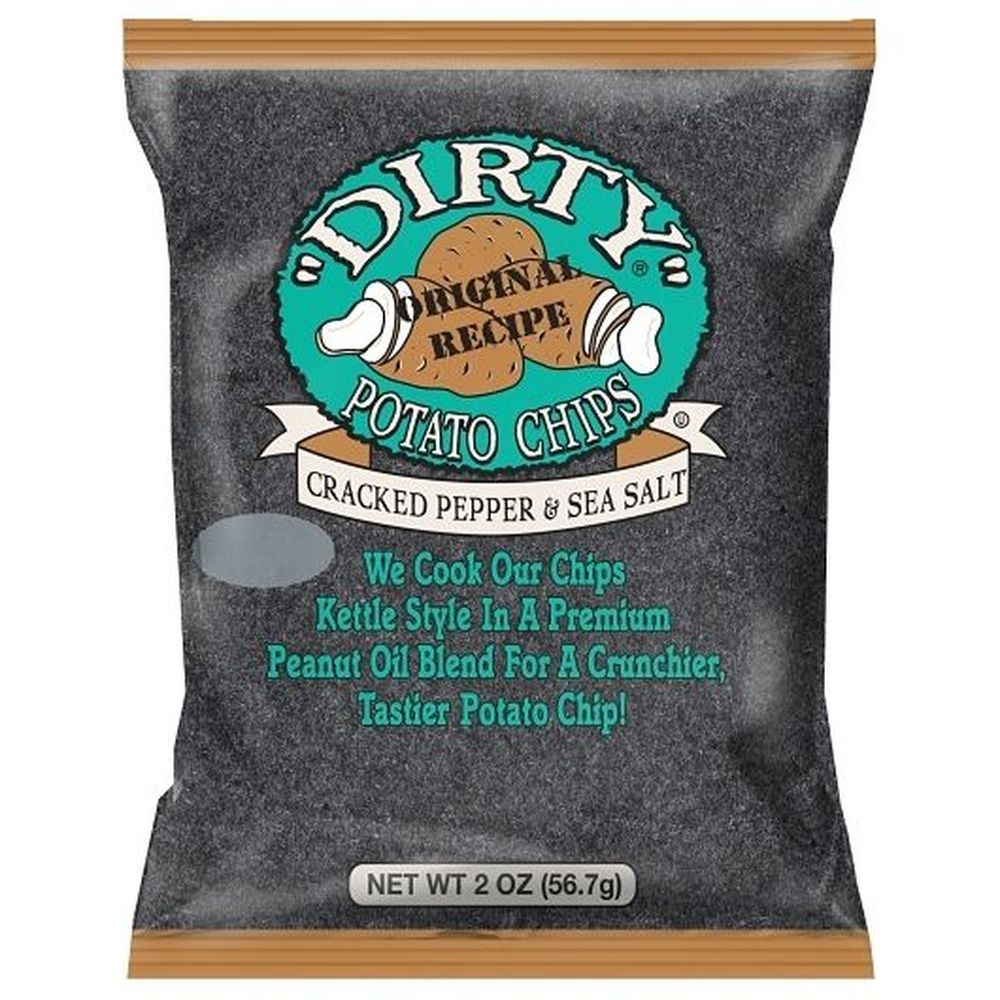 Dirty Cracked Pepper And Sea Salt Potato Chips, 2 Ounce -- 25 Per Case