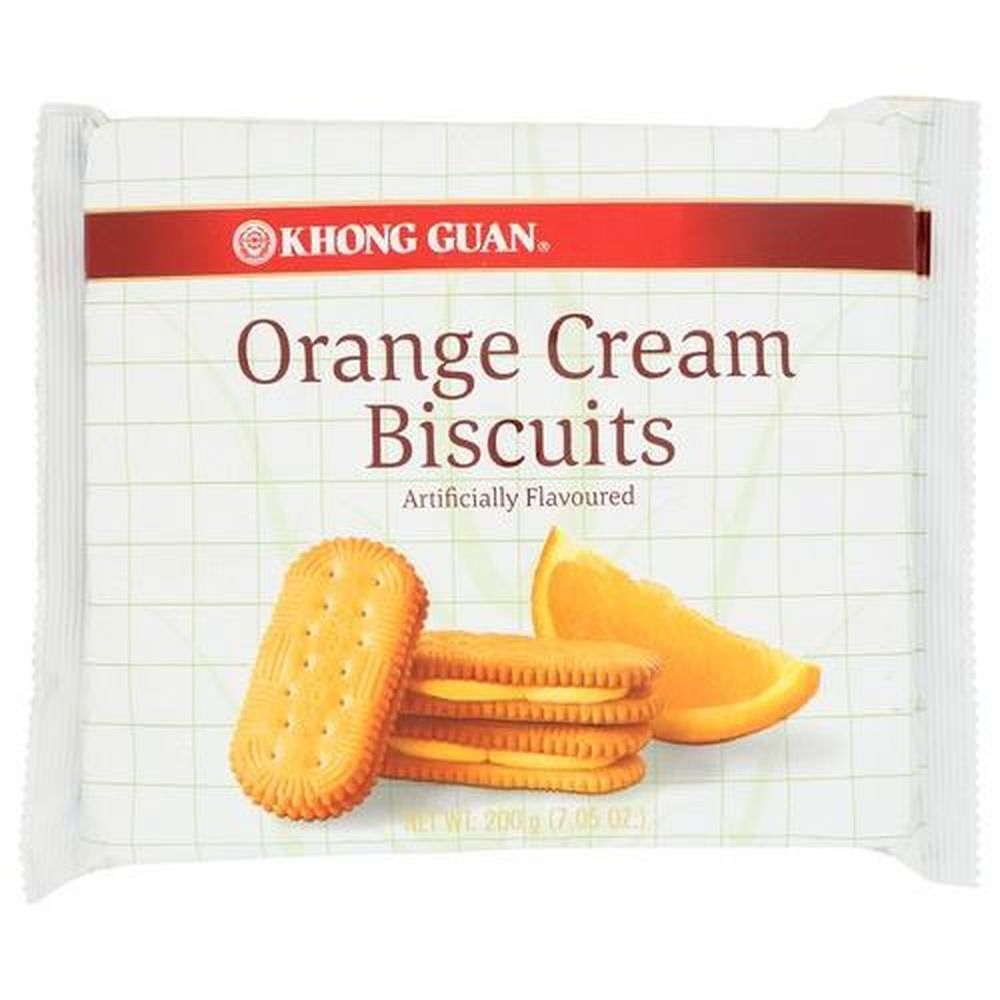 Khong Guan Orange Cream Biscuits, 7.05 Ounce -- 24 Per Case