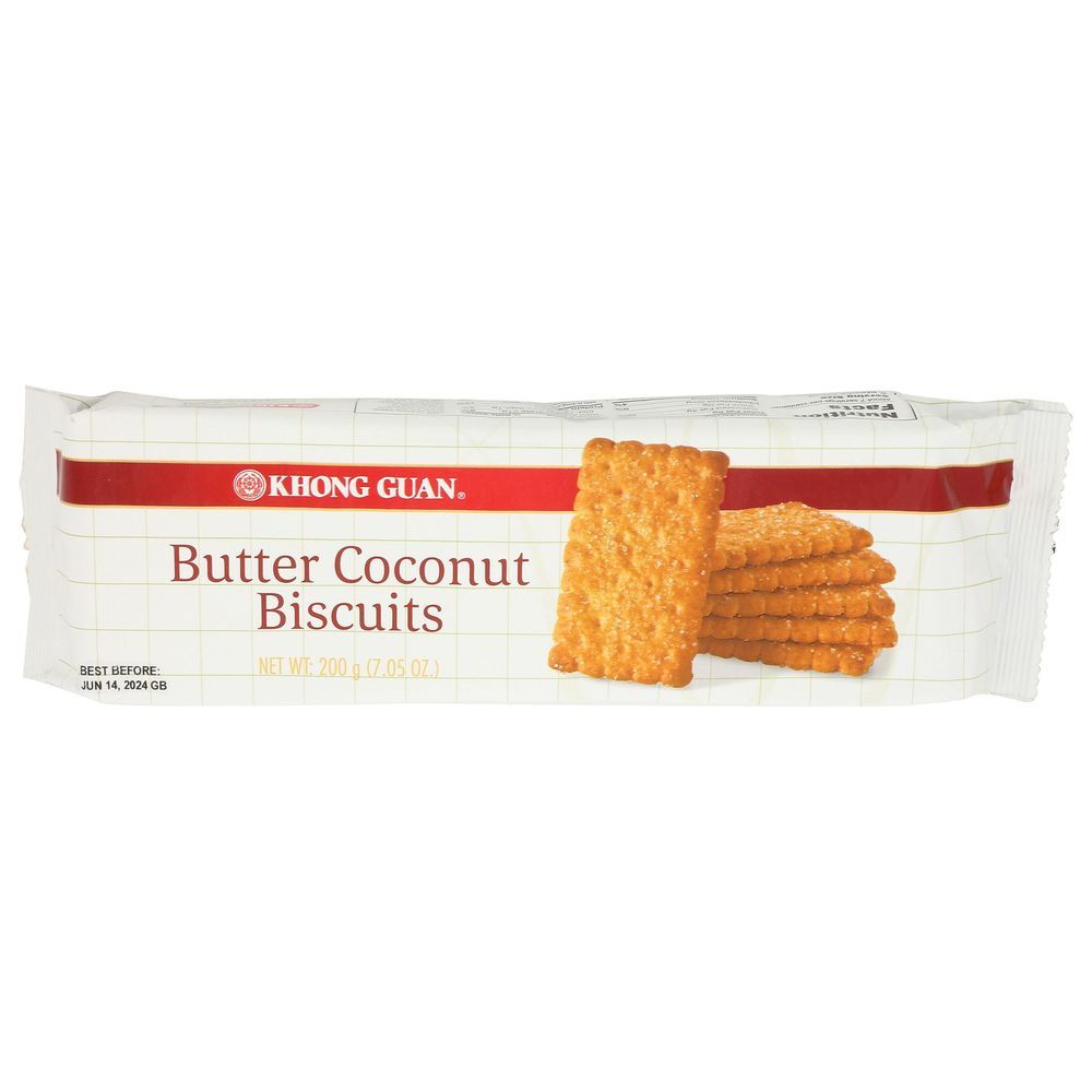 Khong Guan Butter Coconut Biscuits, 7.05 Ounce -- 24 Per Case
