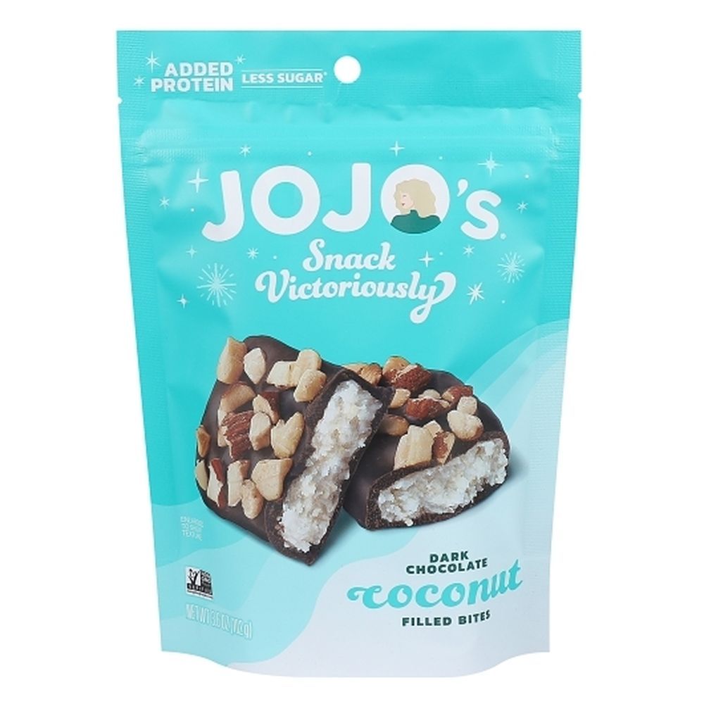Jojo's Dark Chocolate Coconut Filled Bites, 3.6 Ounce -- 6 Per Case